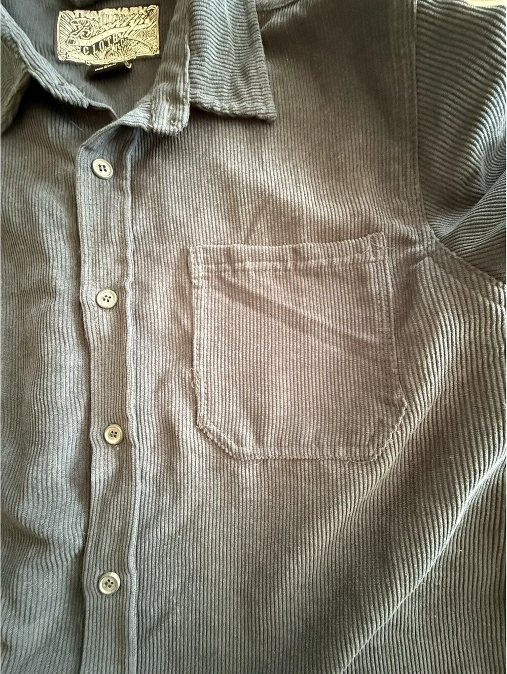 Brooklyn Cloth Shacket Navy Blue Corduroy Men’s Size Medium New With Tags